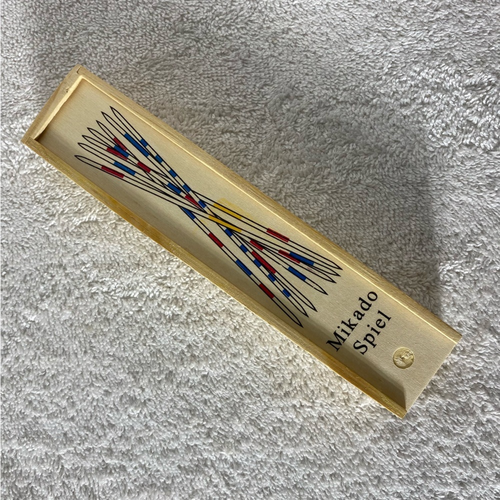5/$35 Perfect Solutions Retro Mikado Spiel Pickup Sticks Game With Wooden Box